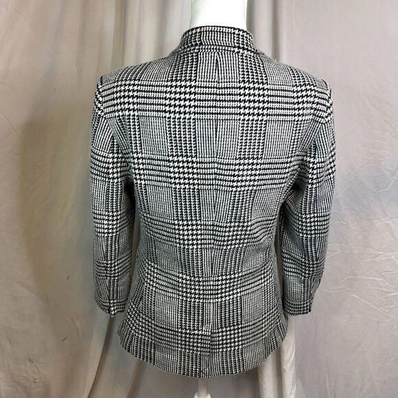 Lauren Ralph Lauren Houndstooth Twill Striped Blazer Suit Jacket Equestrian NWOT - Picture 7 of 9